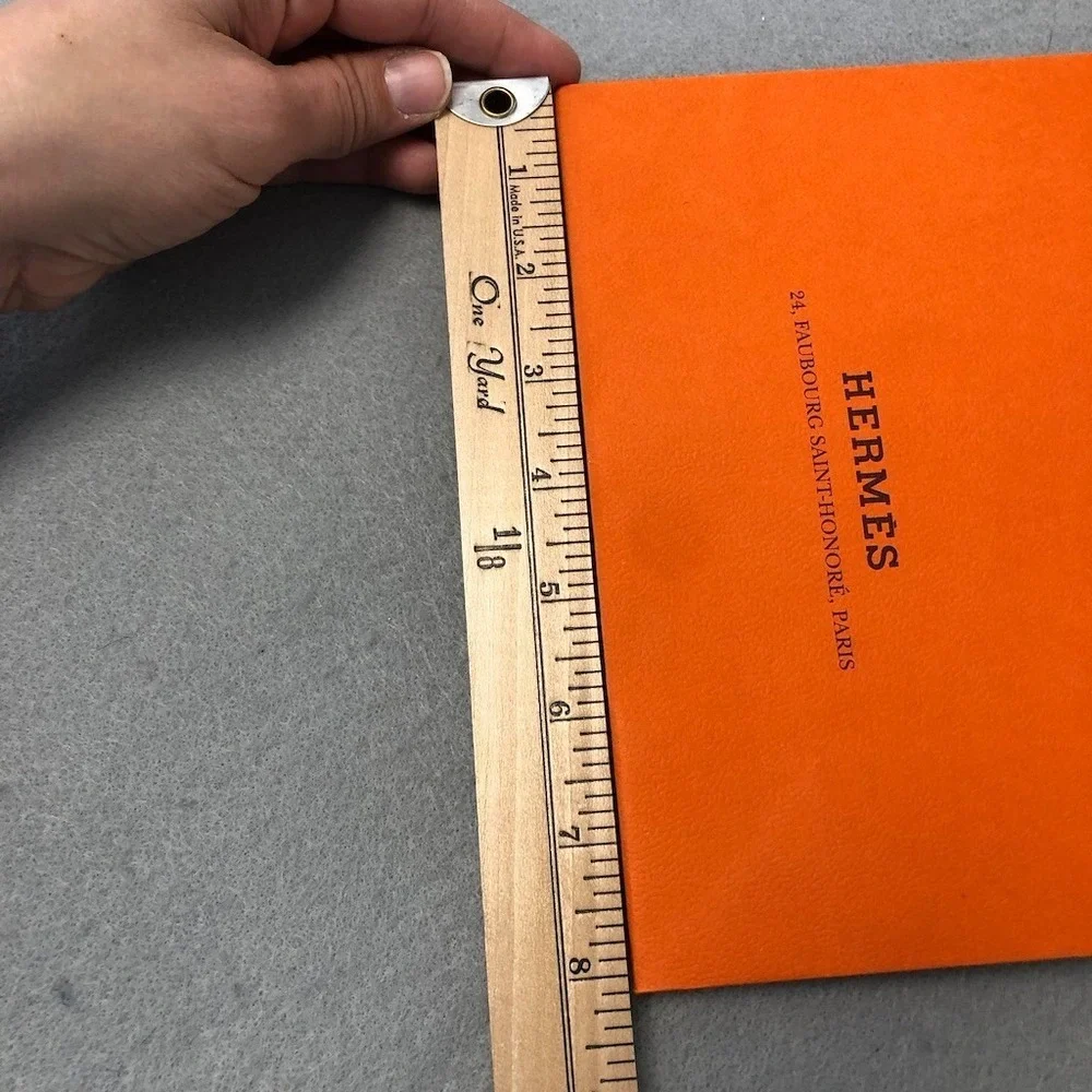 Hermes Authentic Orange Paper Shopping Bag Gift Small Rectangle 11.5x8x3.5